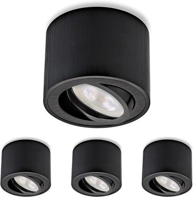 4x LED Aufbauspot Aufbaustrahler Warmweiß 5W Aufbauleuchte Spot Deckenlampe 230V