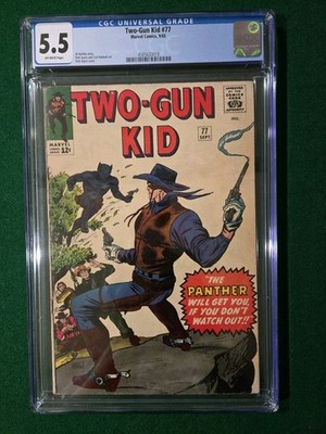 TWO-GUN KID #77 CGC 5.5 PROTOTYPE BLACK PANTHER (1st) 1965 MARVEL
