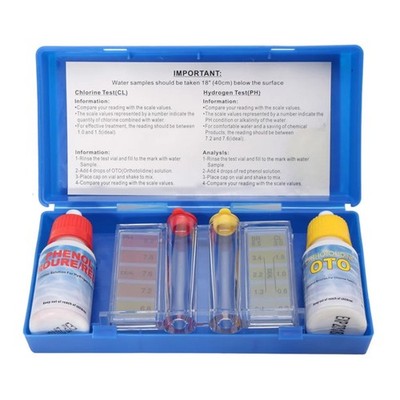 Swimming Pool Spa Water Chemical Test Kit for Chlorine and Ph Test (2 Way Test)