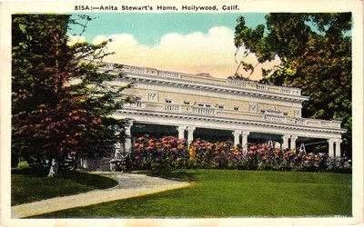 Vintage Postcard Anita Stewart's Home Hollywood California M. Kashower