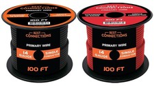 14 Gauge Car Audio Primary Wire 100ft   Remote, Power/Ground Electrical