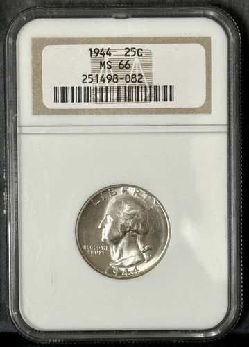 1944 ** Washington Silver Quarter ** NGC MS66 **