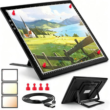 A3 Light Pad for Diamond Art, Rechargeable LED Board with Stand