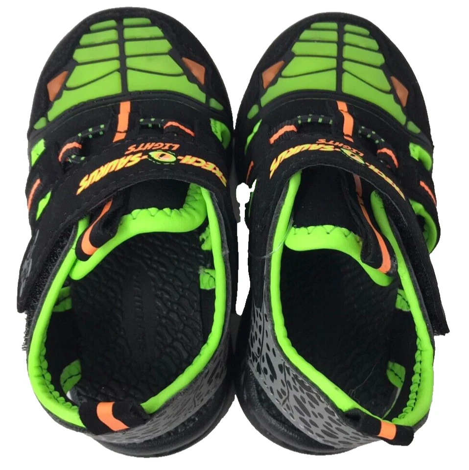 Skechers Toddlers Boy's 2.0 Dino Rays Sporty Sandals Green/Black Size:6 202T - Image 4 of 4