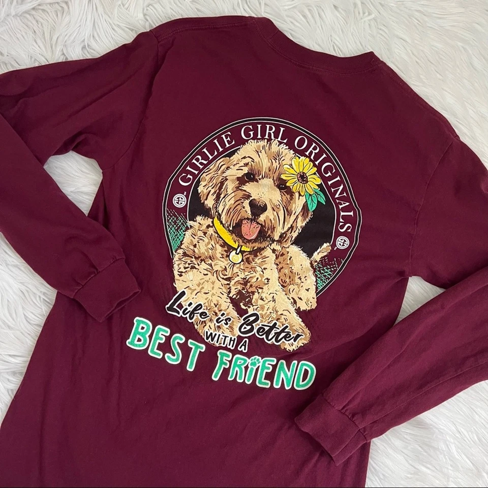 Girlie Girl Originals Life is Better With a Best Friend Long Sleeve T-Shirt Sm - Image 3 of 4