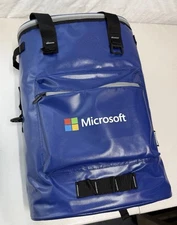 Koozie Brand Backpack Cooler With Microsoft Branding Logo Brand New Blue