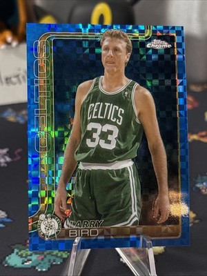 2025-26 Topps Chrome NBA #243 Larry Bird BLUE X-Fractor Refractor