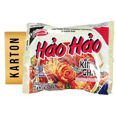 Nudelsuppen Instant Noodles Acecook Hao Hao Instantnudel Kimchi 30x77g