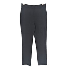 Quince Ultra Stretch Ponte Straight Leg Pants Women M Black High Rise Minimalist