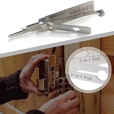 Hook And Pickup Tool Kit 2 In 1 Portable Lock Picking Set Ergonomic Handle