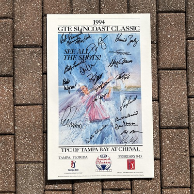#ad #ad 1994 GTE Suncoast Classic Poster Signed Lee Trevino Ray Floyd Dave Stockton More $300.00