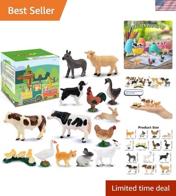 Charming 14-Piece Farm Animal Toy Set - Enhances Imagination & Playtime Fun