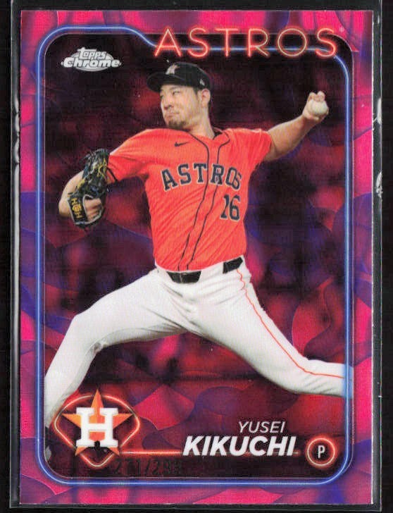 2024 Topps Chrome YUSEI KIKUCHI 271/299 Magenta Purple Lava Card USC103 Astros