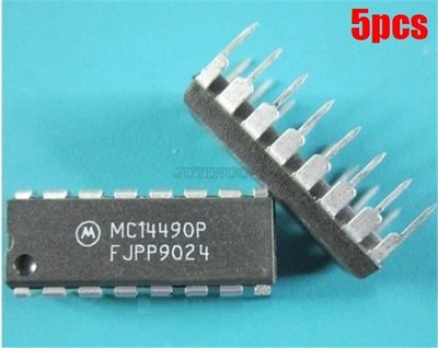 5Pcs MC14490P Eliminator Bounce Hex 16Dip New Ic ou