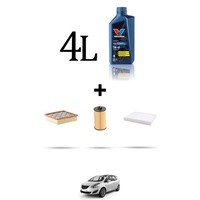Hoffcar Set Service 3 Filter Und 4L ÖL FüR Opel Meriva B 1.4 74Kw Von 2010
