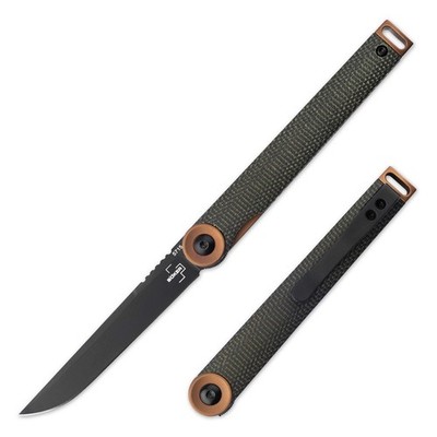 BÖKER PLUS Kaizen Green Canvas Micarta Taschenmesser Japan-Stil D2 Grün 01BO391