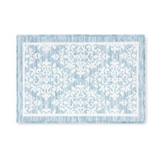 Walker Damask Medallion Everwash  Washable Multi-Use Decorative Rug, Tufted K...