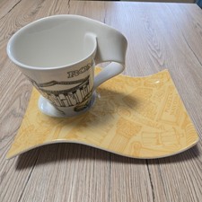 Villeroy & Boch New Wave Caffe Set "Piazza del popolo"  Roma  selten Fiat 500