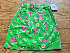 Vtg 90s 955 Originals Floral Mini Skirt Size 16 NWT Made in USA Green Pink