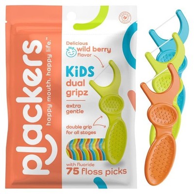 Plackers Kids Flossers - 75 Count - Pack of 3 75 (Pack 3) 