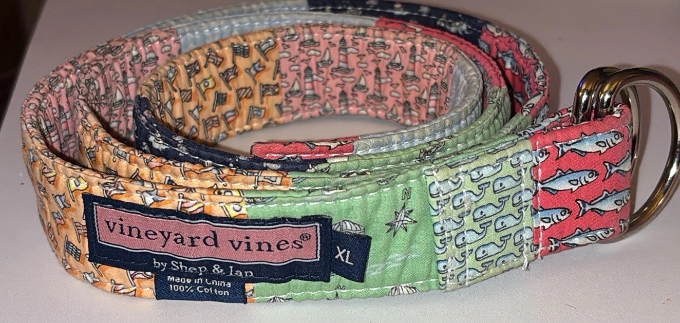 Vineyard Vines Patchwork D Ring Nautical Belt Siz… - image 5