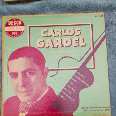 Decca DL 5223 Carlos Gardel Argentine Tangos 33 RPM Vinyl LP Francisco Canaro