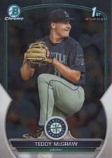 Teddy McGraw 2023 Bowman Chrome Draft Card #BDC-73 Seattle Mariners #16 Prospect