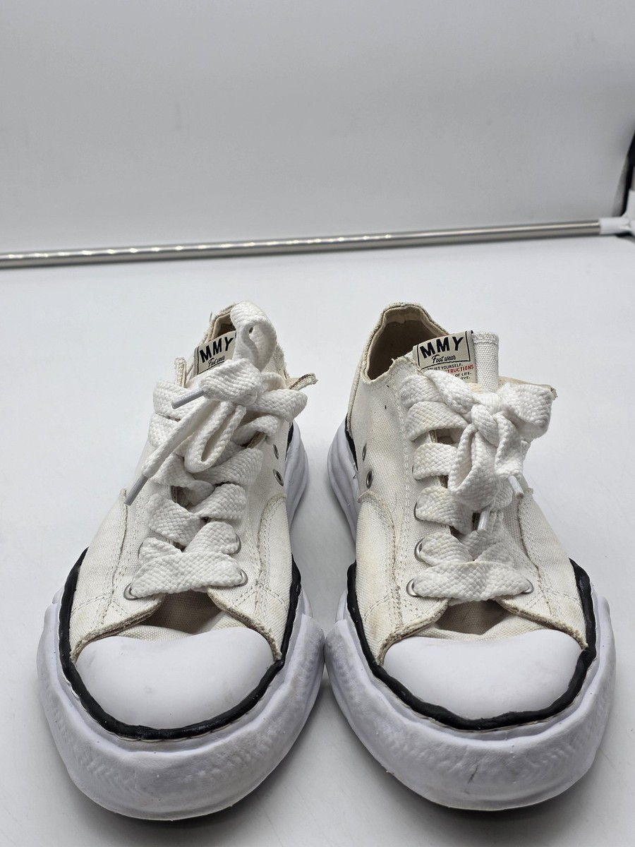 Maison Mihara Yasuhiro Shoes Mens Size 12 White Low Top Canvas
