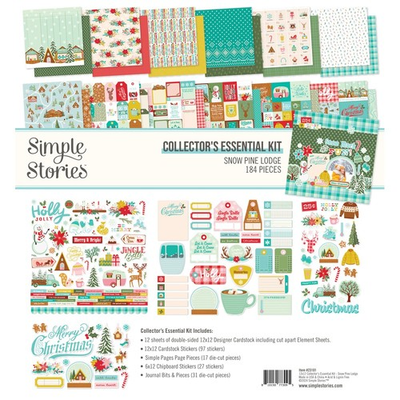 #ad Simple Stories Collector#x27;s Essential Kit 12quot;X12quot; Snow Pine Lodge $28.71