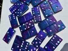Epoxy Resin Galaxy Dominos, Double Six