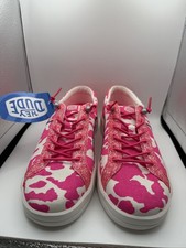 Hey Dude Women's Pink White Glitter Camouflage Sneakers