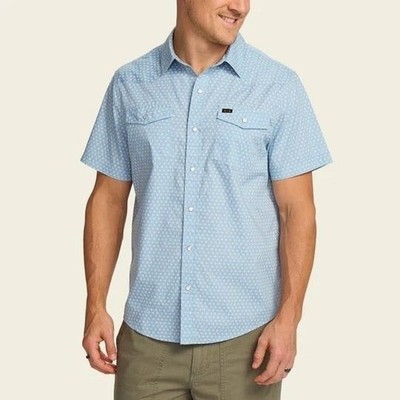 Howler Brothers Mens H Bar B SnapShirt Lockhart Floral Pool Blue Small NWT