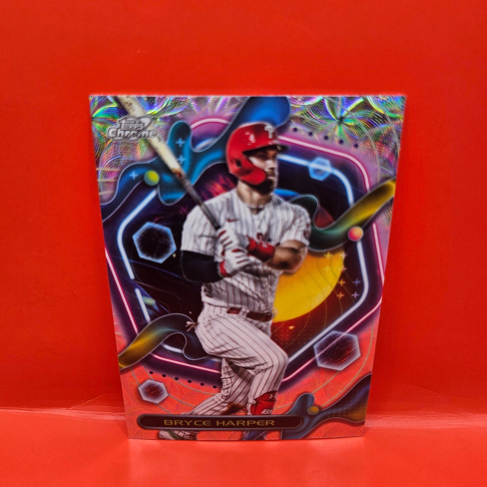 2023 TOPPS COSMIC CHROME#19 BRYCE HARPER NUCLEUS REFRACTOR PHILLIES