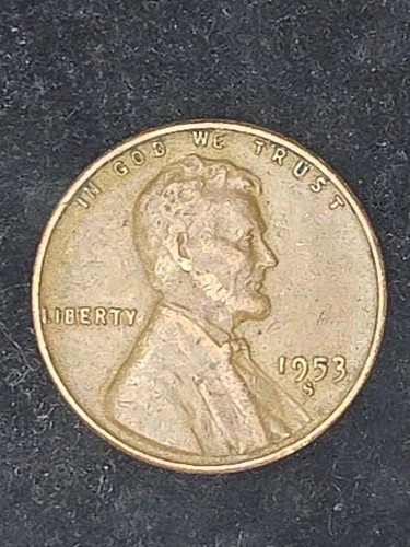 1953 S Wheat Penny Cent Circulated