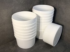 15 Stück Eimer mit Deckel 2,5 Liter weiss Kunststoffeimer leer lebensmittelecht