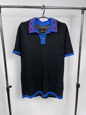 Maxhosa Africa Men s Polo Size L Knit Black Hand Wash Only 100 Viscose