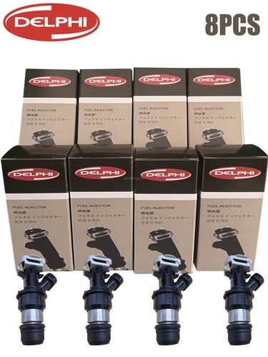 （8x）OEM Delphi Fuel Injectors SET 1999-2007 Chevy GMC Cadillac 4.8L 5.3L 6.0L LS