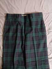 Vintage Pendleton Flannel Wool Pants - Green/Blue Tartan Plaid Beautiful