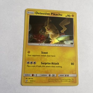 detective pikachu pokemon cards ebay Detective Pikachu SM190 Sm Holo Black Star Promo Pokemon TCG NM/LP