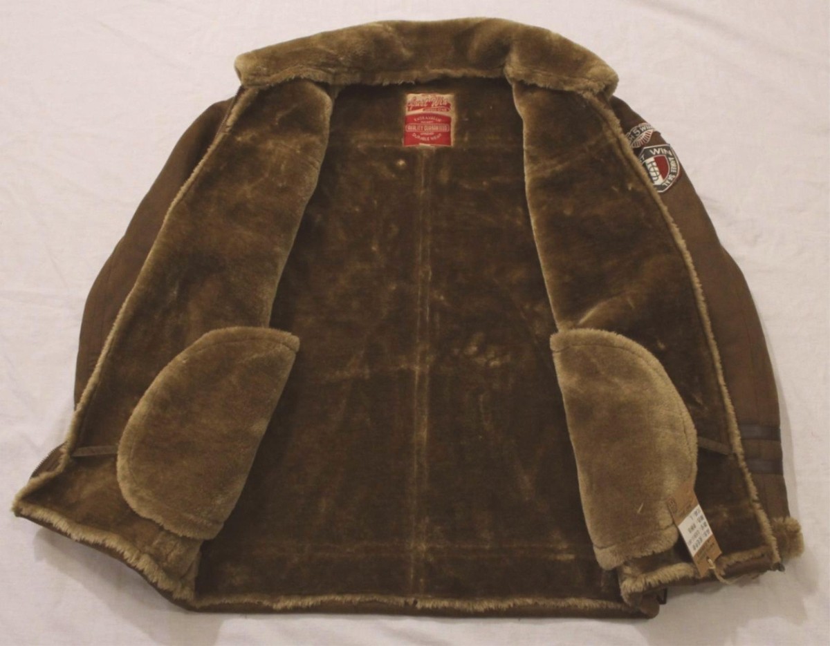 Just Win Adult's Vintage-Style Bomber Jacket MP7 Brown See