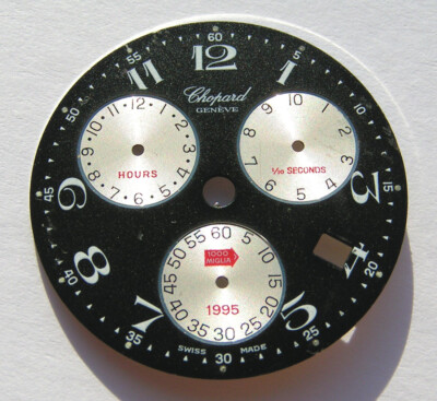 CHOPARD GENEVE AUTOMATIC 1000 MIGLIA 1995 ZIFFERBLATT DIAL SCHWARZ BLACK I076