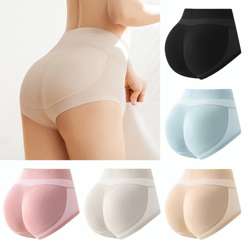 Hip Body Shaper Underwear Seamless Briefs Bum Enhancer Pants Buttock Padded Pink