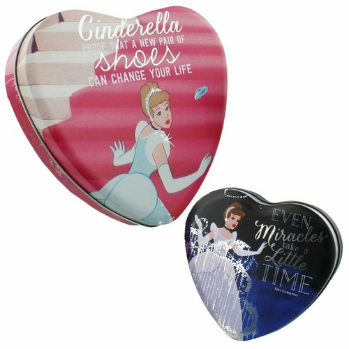 Set of 2 Heart Shape Storage Tins / Jewellery Boxes - Choose Design - Picture 2 of 5