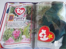 McDonald's Bronty the Brontosaurus TY Beanie Baby 1995 Retired-Rare Dinosaur