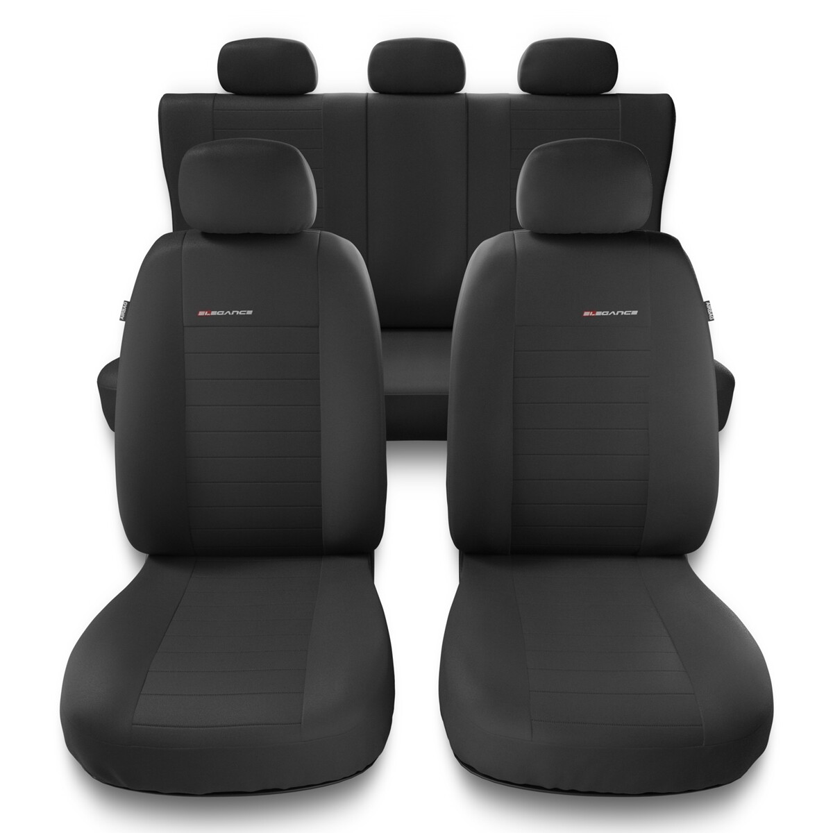 Fundas de asientos para Volkswagen Golf (V, VI, VII) - Negro Gris - UNE-4