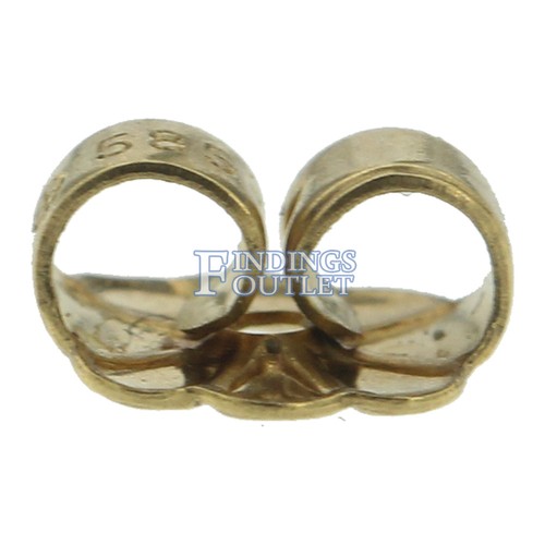 14k Yellow Gold Round Stud Earring Mounting Setting Push Back Post 4 Prong - Picture 45 of 58