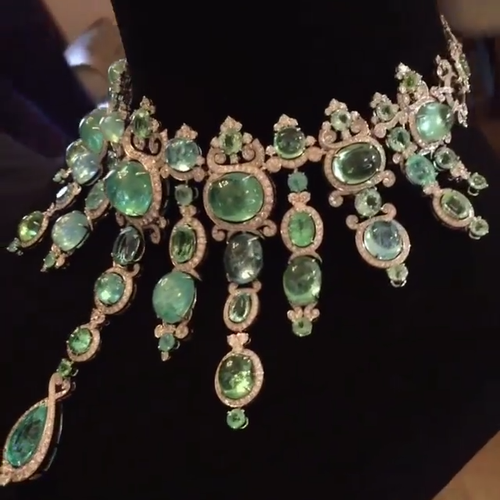 326ct Syn Paraiba Tourmaline Cabochon Statement Choker Necklace Auction Jewelry - Video 1 of 1