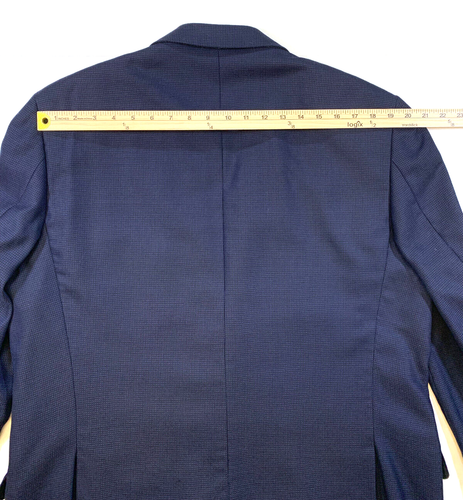Joseph Abboud Wool Blazer Mens 46R Jacket Navy Birdseye Check Tweed Twill - Picture 9 of 13