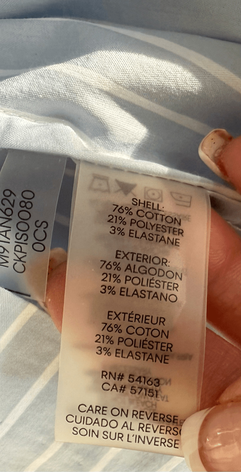 Calvin Klein Women’s Stripe Ruffle Sleeve Top Sz. L Lightweight Packable thumbnail 10