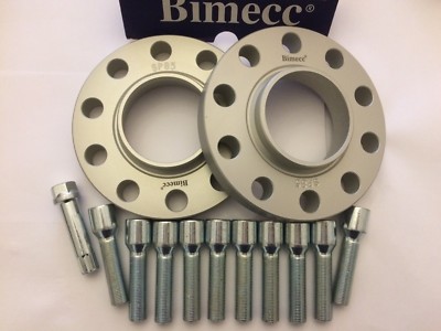 20mm BIMECC ALU SPURVERBREITERUNG + 10 X 45mm TUNERSCHRAUBEN PASSEND FÜR SEAT SKODA 5X112 57